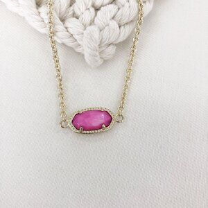 Authentic Kendra Scott Elaina - Gold Purple Pearl Adjustable Chain Bracelet